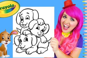 Coloring Cute Puppies Crayola Coloring Page Prismacolor Colored Pencils | KiMMi THE CLOWN