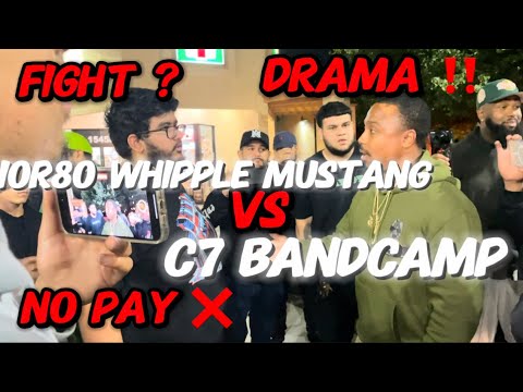 DRAMA‼️ INSANE❗️FIGHT? C7 BANDCAMP Vs. 10R80 WHIPPLE MUSTANG #fight #racing #mexico #c6 #10r80