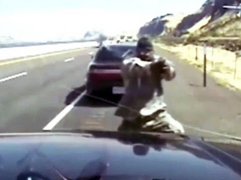 Deadly gunbattle with state trooper - caught on tape