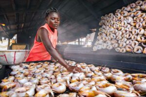 Eating in Africa's WILDEST Fish Market!! Seafood Factory!!