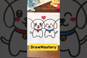 How to draw cute puppies🐕🐕🐶🐶#drawing #art #shortsvideo #shorts#short #puppy #god