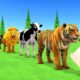 Paint Animals Duck,Tiger,Cow,Lion,Buffalo,Gorilla,Elephant,Dinosaur Fountain Crossing Animal Game Ne