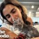 Woman Swims Into Busy Port To Rescue Drowning Kitten | The Dodo