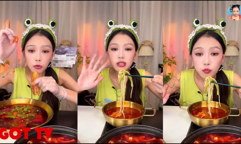 【XiaoYu ASMR】대창 동파육 새우 족발 중국 먹방 샤오위 실시간라이브편집。CHINESE FOOD。050924。9