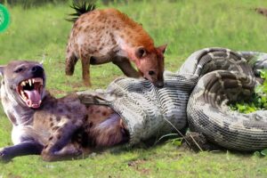 35 Painful Moments! Injured Hyena Fights Giant Python | Animal Fight