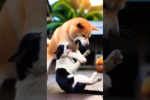 Animal fight dog vs cat komodo vs monkey mouse vs cat scorpion vs ant rabbit vs turtle#animals #ai