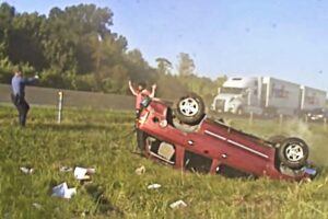 Arkansas State Police Pursuit of Stolen Vehicle Ends in Rollover Crash