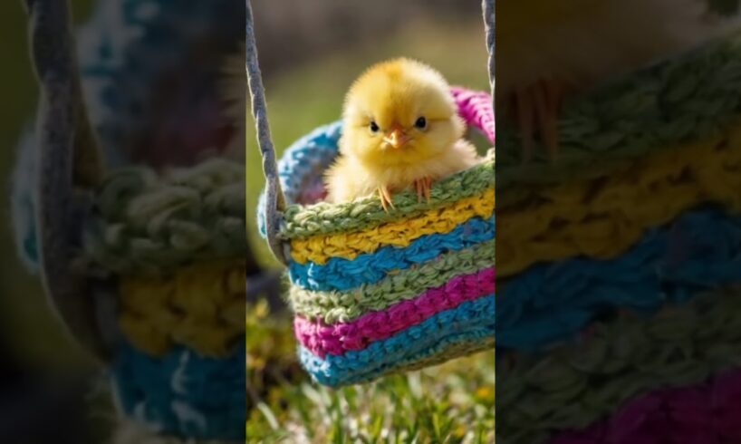 Baby chick is playing-cute baby chicken sound-chick video #cuteanimals #birds #animals #shorts