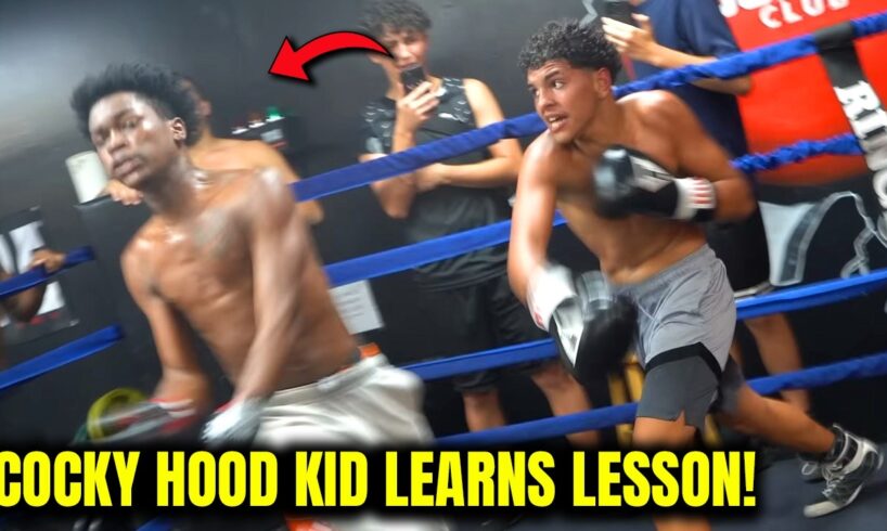 Boxer HUMBLES Cocky Hood Kid Who Thinks He Can Fight