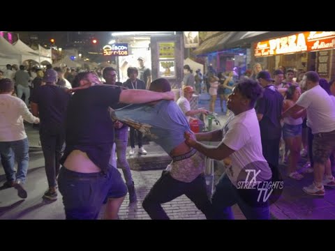 Brawl breaks out on 6th Street Austin TX 9-14-2024 fight