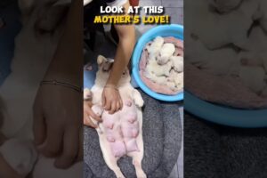 Cutest Puppies Ever! Watch Their First Feeding with Mom #shorts