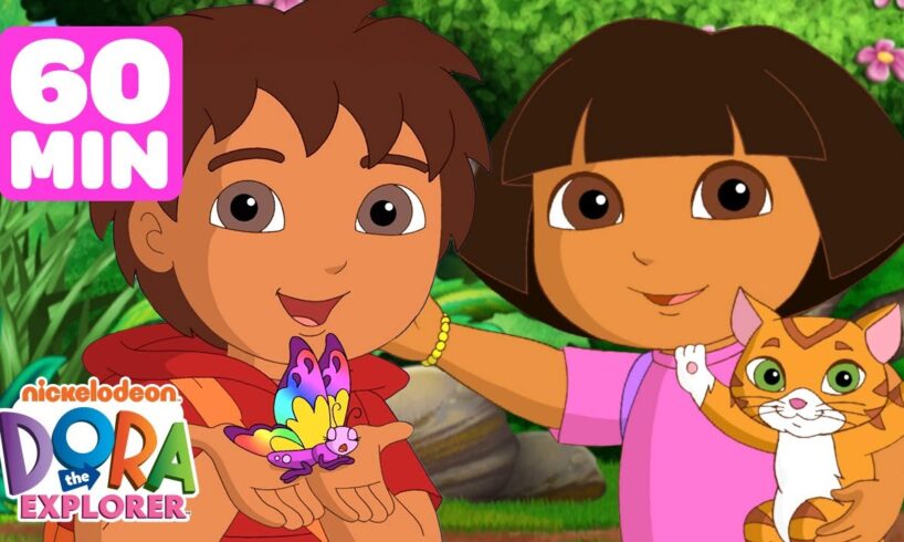 Dora's Daring Rainforest Rescues! 🦋 1 Hour | Dora the Explorer | Nick Jr.