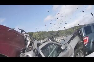 Dramatic car crash caught on camera