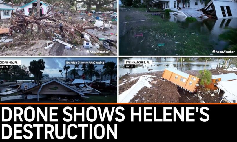 Drone Footage Shows Hurricane Helene's Destruction