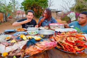 EXTREME Street Food in Africa!! Huge RED SNAPPER in Madagascar!