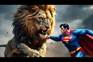 Incredible Animal fights: Mind-Blowing between lion and DC characters #short#hybrids#dccomics