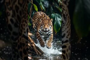 Jaguar's Power! Caiman Killed in a Deadly Attack || Kekuatan Jaguar! #JaguarVsCaiman #wildlife