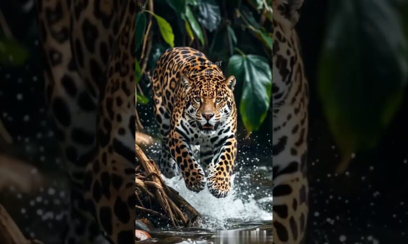 Jaguar's Power! Caiman Killed in a Deadly Attack || Kekuatan Jaguar! #JaguarVsCaiman #wildlife