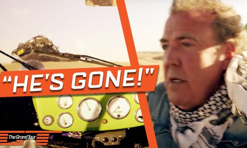 Jeremy Clarkson Terrified When Richard Hammond Crashes Off A Sand Dune | The Grand Tour