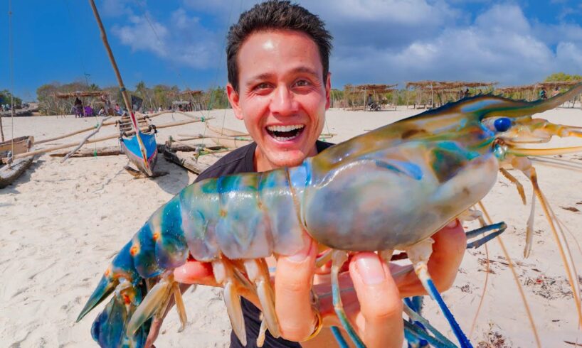 Monster SHRIMP BBQ in Madagascar!! | Street Food Tour + Avenue of the Baobabs 🇲🇬