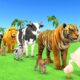 Paint Animals Duck,Tiger,Cow,Gorilla,Lion,Buffalo,Elephant,Dinosaur  Fountain Crossing Animal Game