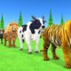 Paint Animals Tiger,Cow,Dog,Lion,Buffalo,Gorilla,Elephant,Dinosaur Fountain Crossing Animal Game New