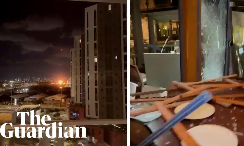 Tel Aviv footage shows moment of explosion during Iranian missile attack