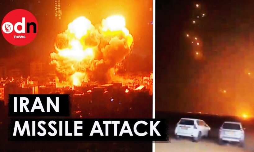 Terrifying Video Footage Shows Iran's Missile Attack on Israel