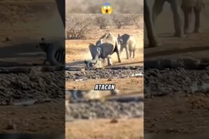 elefante pelean territorio 💥😱#animales #vidasalvaje #salvaje #animals #wildlife #mundoanimal