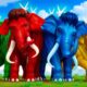 4 Color Mammoth Battle Royale! | Epic Fight in Animal Revolt Battle Simulator