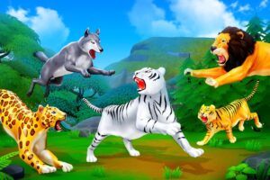 Animal Kingdom Battle: Epic Lion vs Tiger vs Wolf vs Cheetah vs Bear Fights! Wildlife Warzone