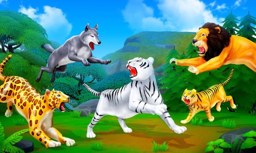 Animal Kingdom Battle: Epic Lion vs Tiger vs Wolf vs Cheetah vs Bear Fights! Wildlife Warzone