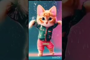 Cute kitten dance video🤣 #cutecate #cat #funny #funnycate#cute #dance #catvideos#dancingcat #shorts