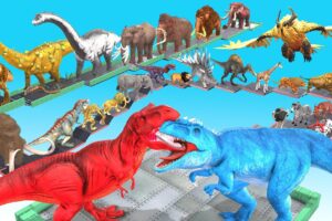 EPIC GIGA T-REX DEATHRUN The Toughest of All Animals Dinosaurs Fight Animal Revolt Battle Simulator