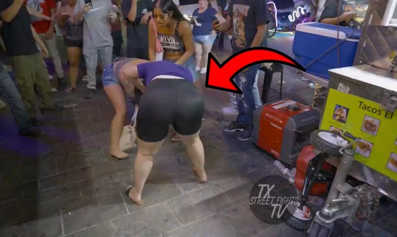 Epic Chick Fight & Insane Scenes! Austin's 6th Street Turns Wild! - Girl Fights