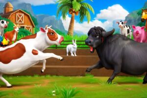 Epic Farm Animals Fight: Cow vs. Buffalo, Horse vs. Pig, Goat vs. Sheep! Animal Revolt Simulator