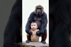 Gorillas playing with babies #cute #lovely #animals #baby #gorilla #cutebaby #sharingkindness