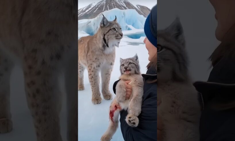 Help Amother Canadian lynx seeks help from a female sailor to rescue her kittens trappedin anet#cat