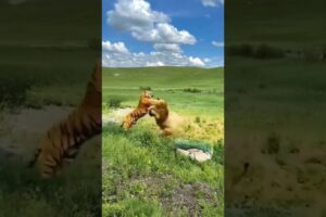 LION VS TIGER | Never Ending Rivalry #shorts #animals #tiger #lion