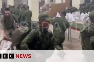 North Korean troops in Russia to fight in Ukraine war, new footage shows | BBC News