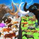 Prehistoric Mammals vs Modern Mammals Mammoth Elephant Dinosaur Size Comparison Animal Epic Battle