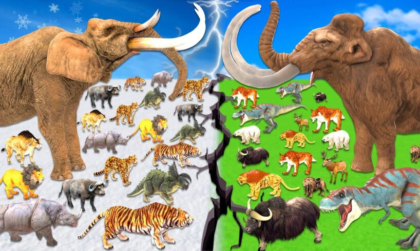 Prehistoric Vs Ice Age Mammals Size Comparison Animal Epic Battle Animal Revolt Battle Simulator