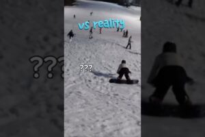 SNOWBOARDING AND SKIING EXPECTATION VS REALITY 😂❄️ it’s almost that time again 🏂⛷️