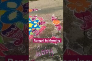 Sankranti Rangoli ruined by cute puppies.. #viral #shorts