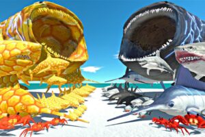 Sea Monsters Fights Honey Itself - Animal Revolt Battle Simulator