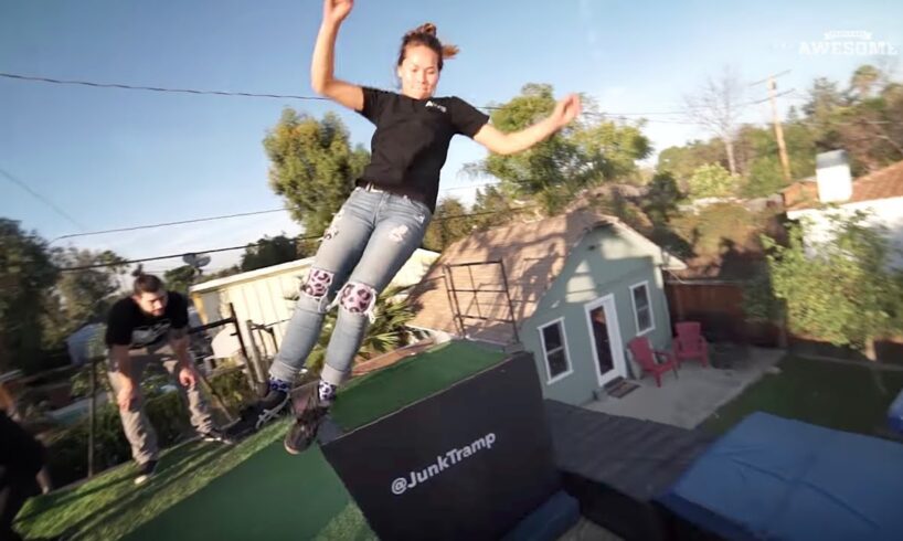 Secret Backyard Trampoline Wall! | Unseen Awesome