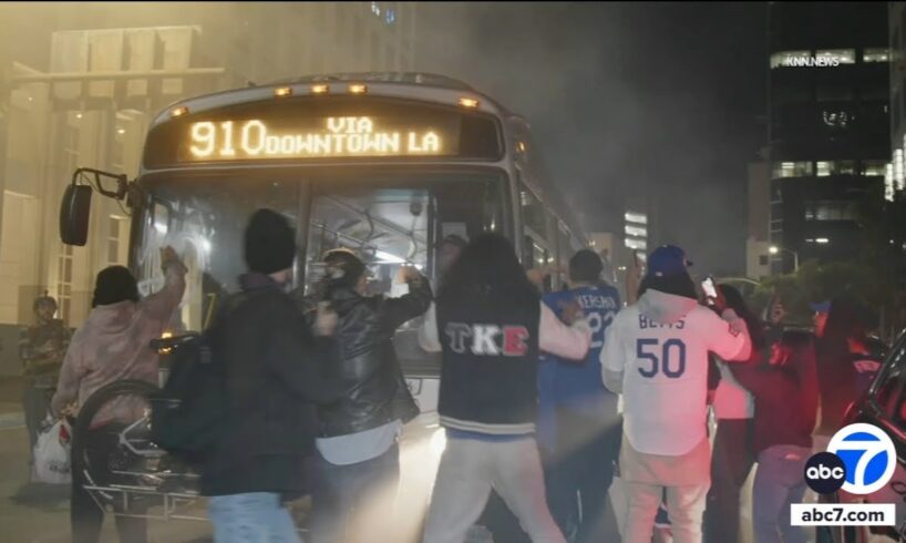 Violence, looting breaks out across LA after Dodgers' win