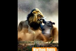 Warthog fights back:#youtubeshorts #lion #wildlife