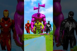 spider man fights siren head hulk to avenge hulk, venom, iron man#shorts