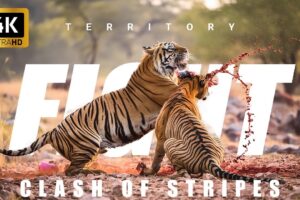 4K | Caught on Camera | Tiger Territory Fight | Animal Fight - Tadoba Tiger Reserve #viral